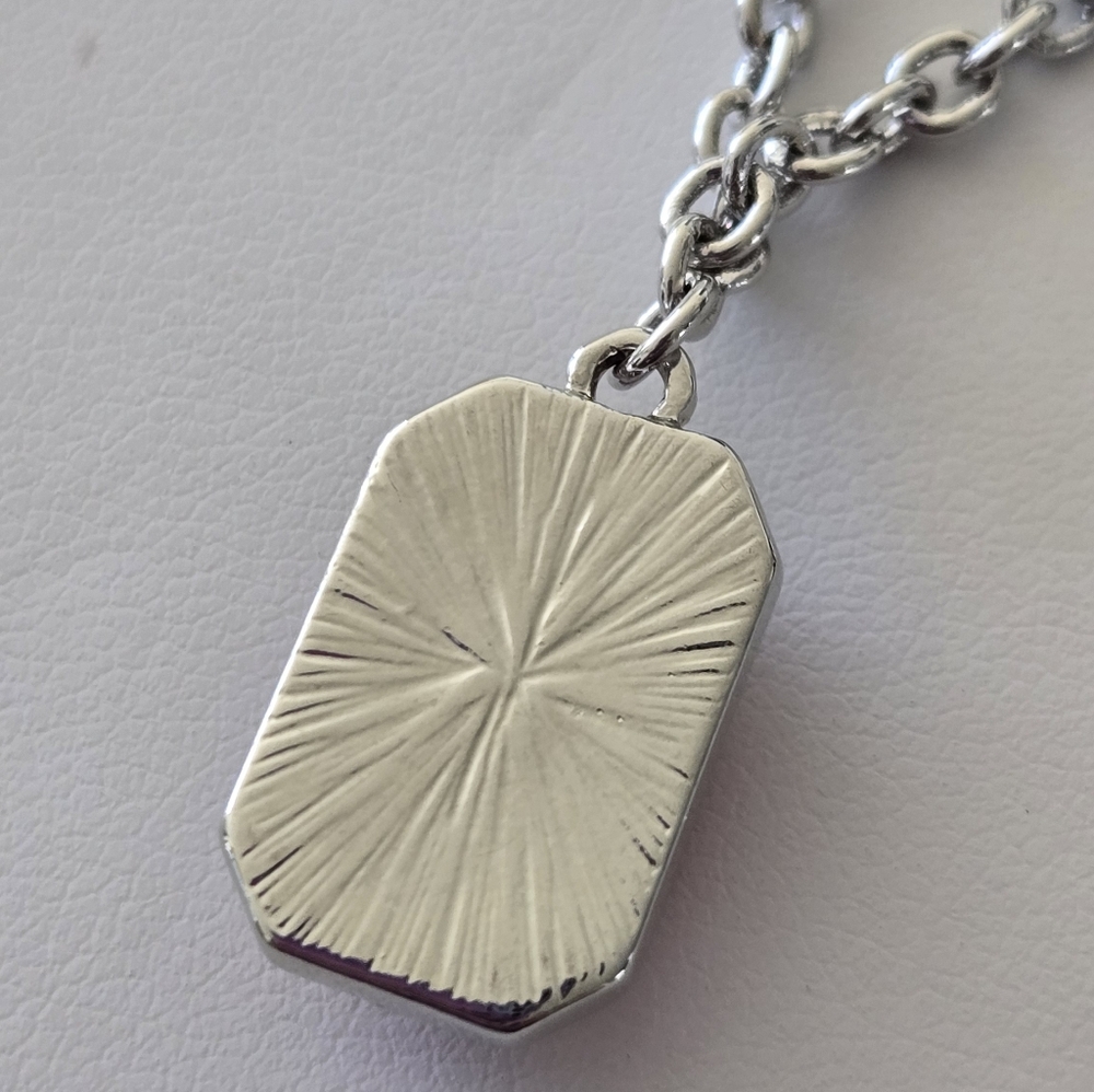 Minnie Silver Chain Necklace with Pink Pendant - Picture 6 of 15